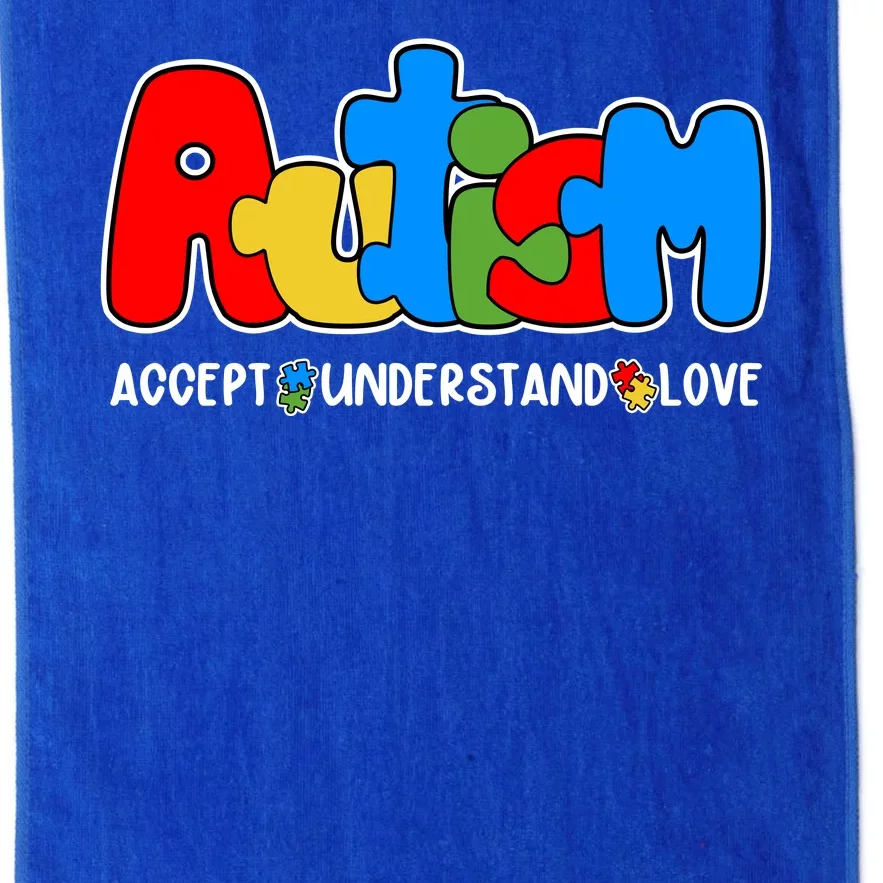 Autism Accept Understand Love Awareness Platinum Collection Golf Towel