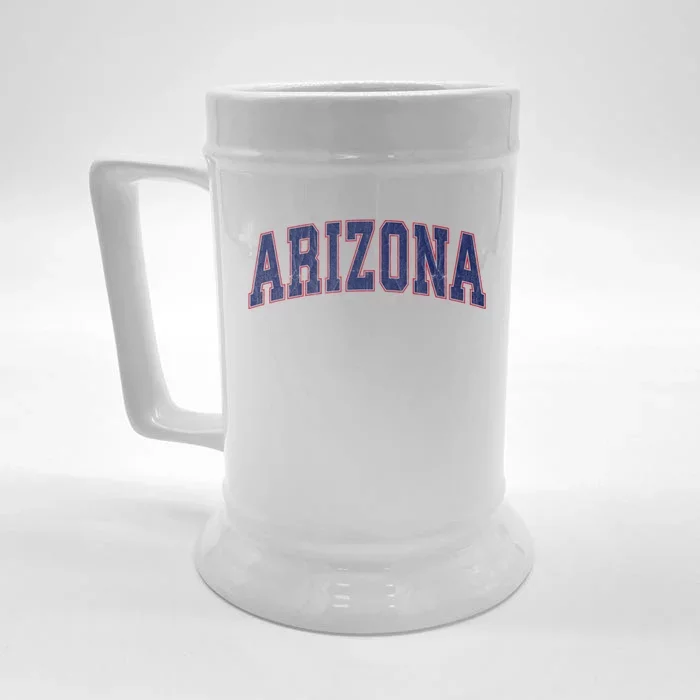 Arizona Az Vintage Athletic Sports Front & Back Beer Stein