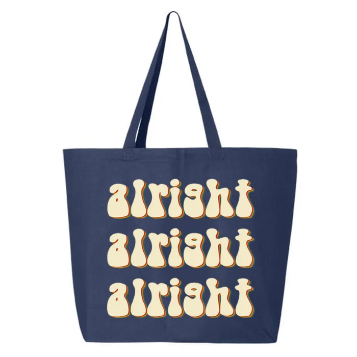 Alright Alright Vintage Retro 70's Design 25L Jumbo Tote