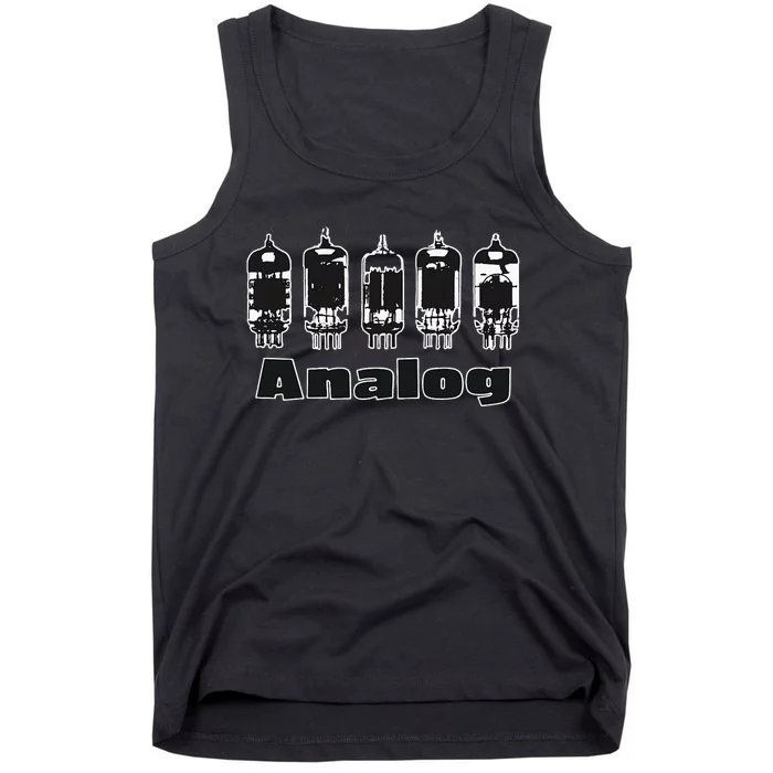 Aesthetic Analog Vacuum Tubes Audio Design Tank Top