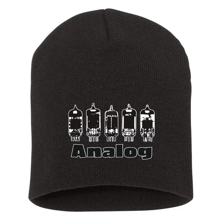 Aesthetic Analog Vacuum Tubes Audio Design Short Acrylic Beanie