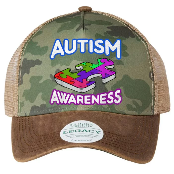 Autism Awareness Vintage Retro Piece  Wo kid boy Legacy Tie Dye Trucker Hat