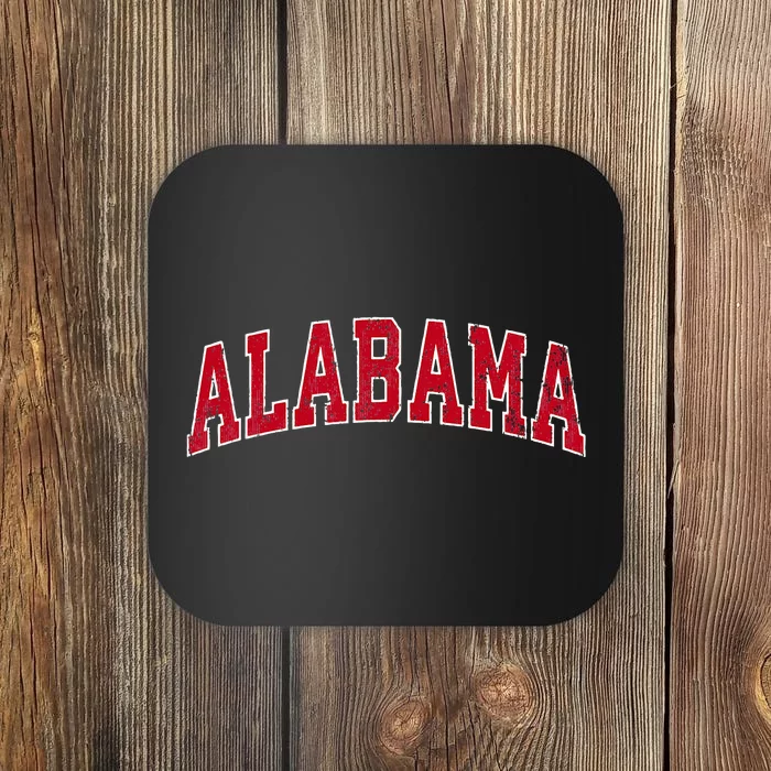 Alabama Al Vintage Sports Design Red Design Coaster