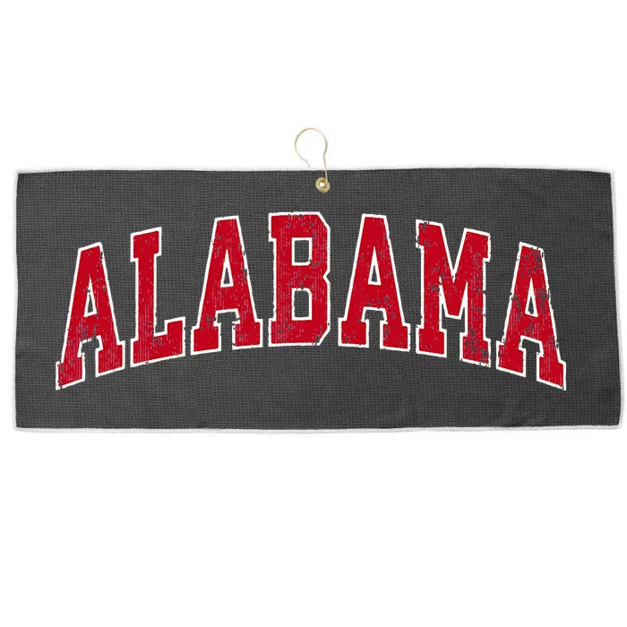 Alabama Al Vintage Sports Design Red Design Large Microfiber Waffle Golf Towel