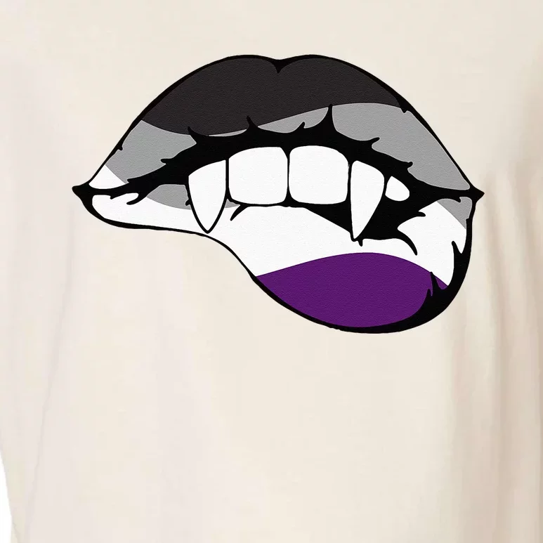 Asexual Ace Vampire Lips Fangs Costume Easy Halloween Garment-Dyed Women's Muscle Tee