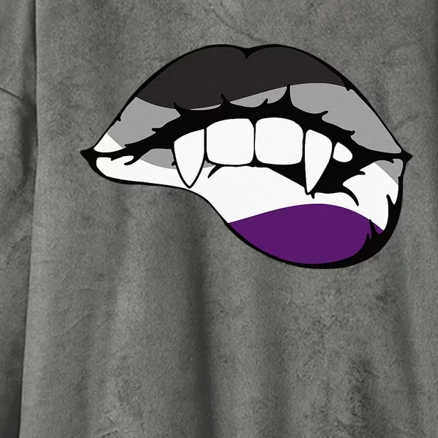 Asexual Ace Vampire Lips Fangs Costume Easy Halloween Hooded Wearable Blanket