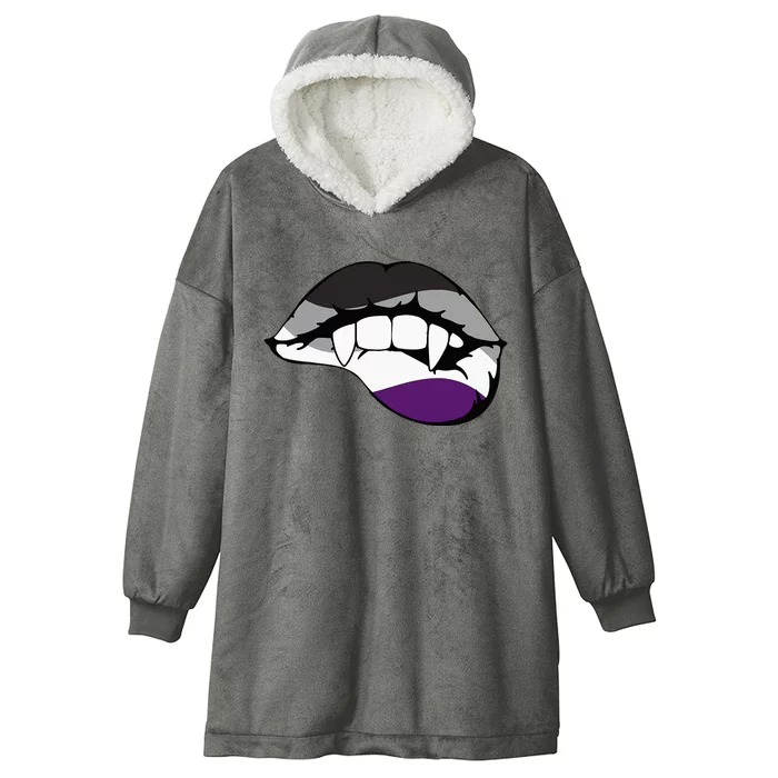 Asexual Ace Vampire Lips Fangs Costume Easy Halloween Hooded Wearable Blanket