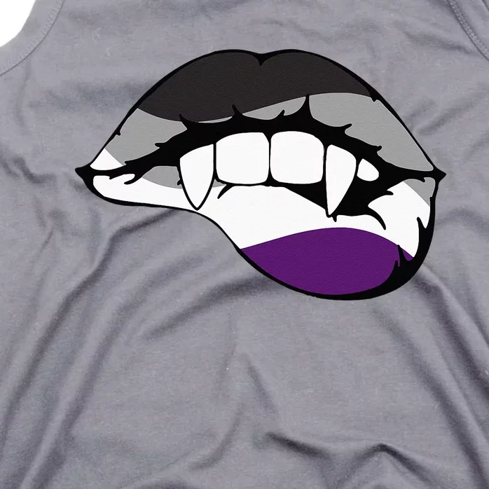 Asexual Ace Vampire Lips Fangs Costume Easy Halloween Tank Top