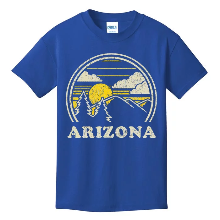 Arizona AZ Vintage Hiking Mountains Kids T-Shirt