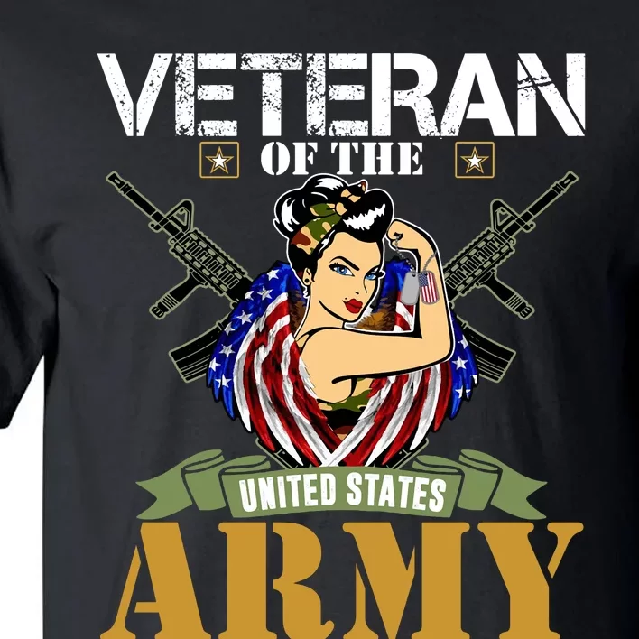 American Army Veteran Female U.S. Army Veteran Gifts Tall T-Shirt