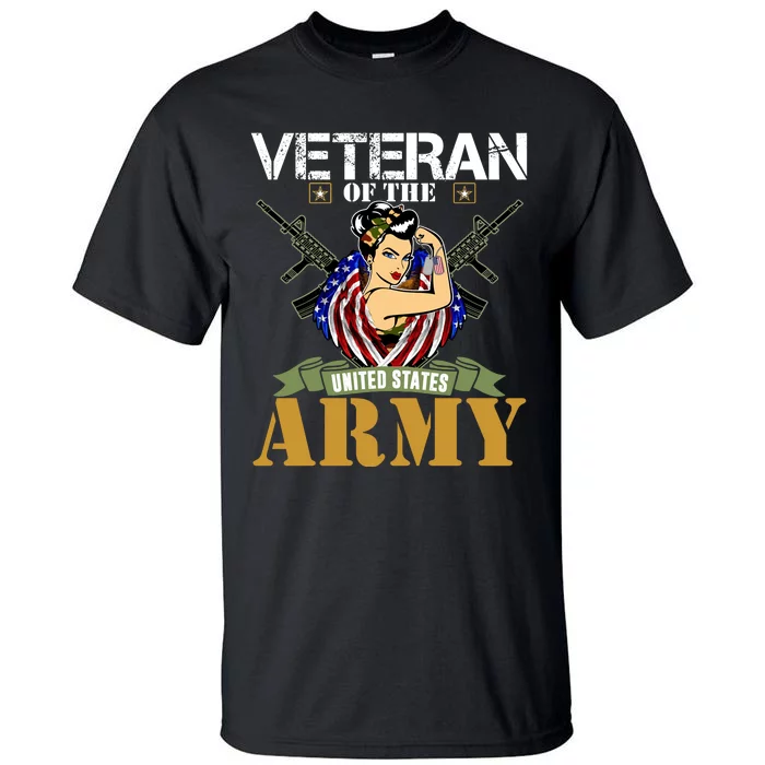 American Army Veteran Female U.S. Army Veteran Gifts Tall T-Shirt