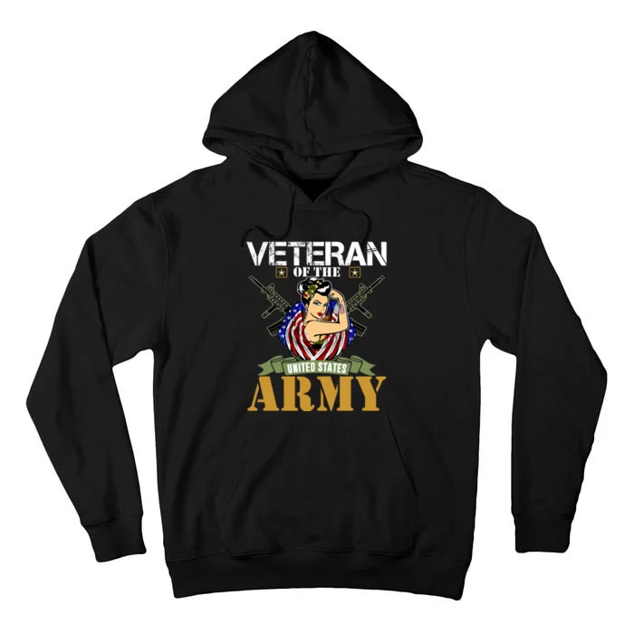 American Army Veteran Female U.S. Army Veteran Gifts Tall Hoodie