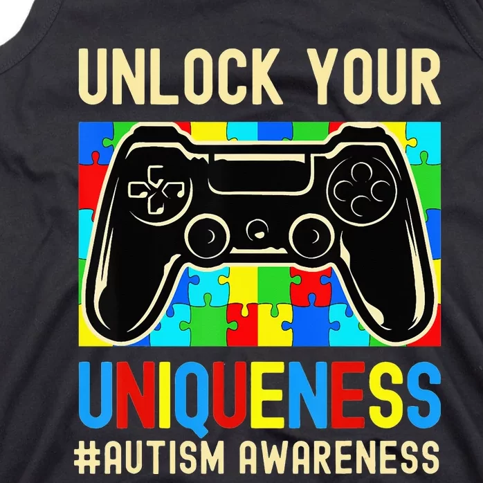 Autism Awareness Video Game Controller Gamer Tank Top