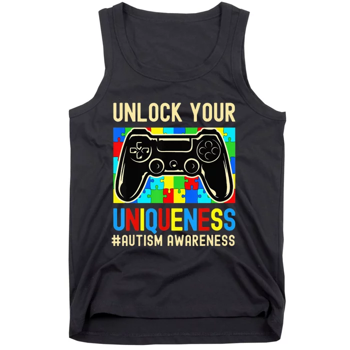 Autism Awareness Video Game Controller Gamer Tank Top