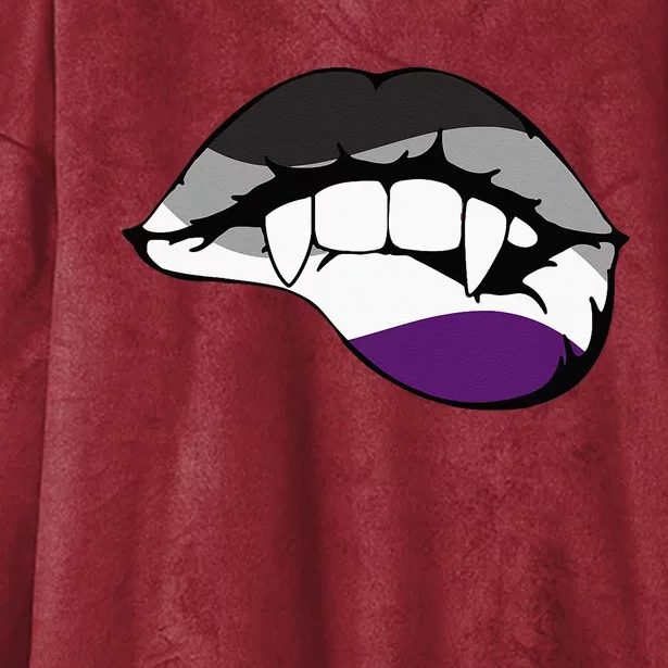 Asexual Ace Vampire Lips Fangs Costume Easy Halloween Gifts Hooded Wearable Blanket