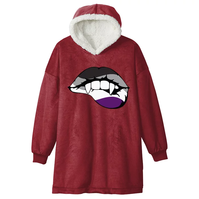 Asexual Ace Vampire Lips Fangs Costume Easy Halloween Gifts Hooded Wearable Blanket