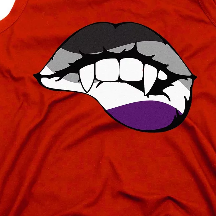 Asexual Ace Vampire Lips Fangs Costume Easy Halloween Gifts Tank Top