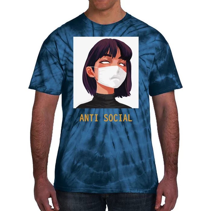 Antisocial Aesthetic Vaporwave Anime Japanese Goth Tie-Dye T-Shirt