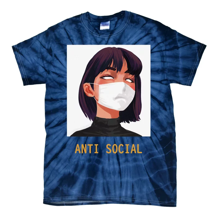 Antisocial Aesthetic Vaporwave Anime Japanese Goth Tie-Dye T-Shirt