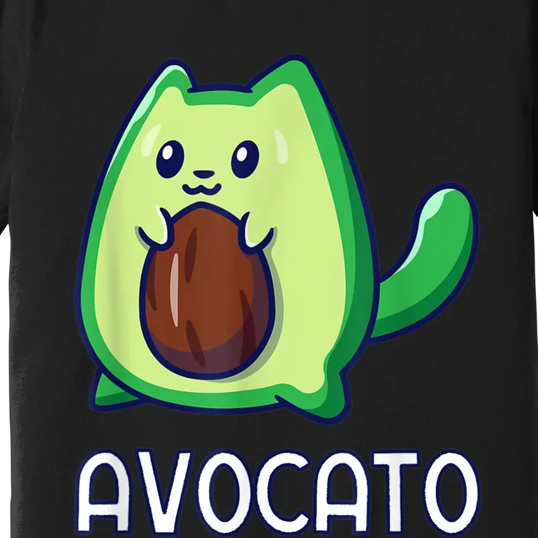 Avogato Avocado Vegan Cat Premium T-Shirt