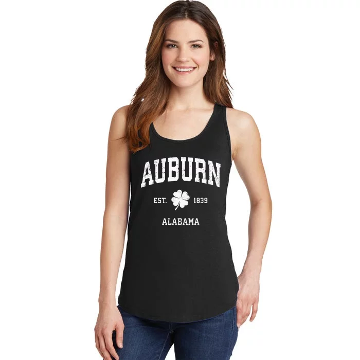 Auburn Alabama Vintage Shamrock Sports Ladies Essential Tank