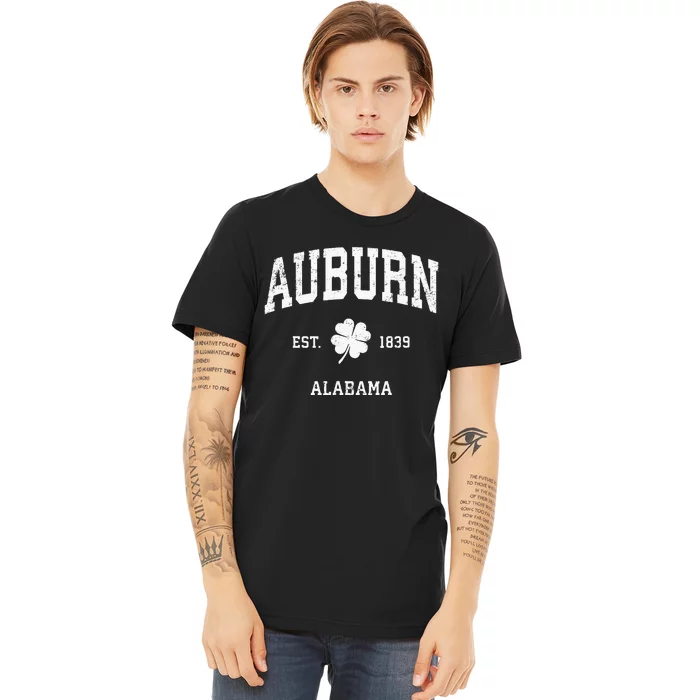 Auburn Alabama Vintage Shamrock Sports Premium T-Shirt