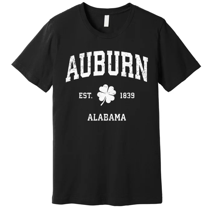 Auburn Alabama Vintage Shamrock Sports Premium T-Shirt