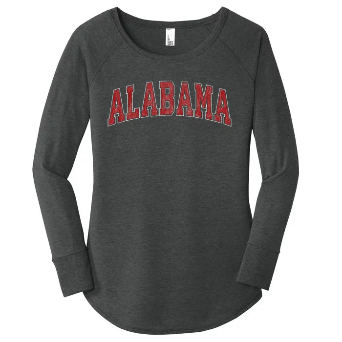 Alabama Al Vintage Sports Design Gifts Women's Perfect Tri Tunic Long Sleeve Shirt