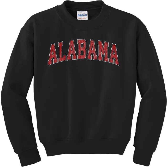 Alabama Al Vintage Sports Design Gifts Kids Sweatshirt