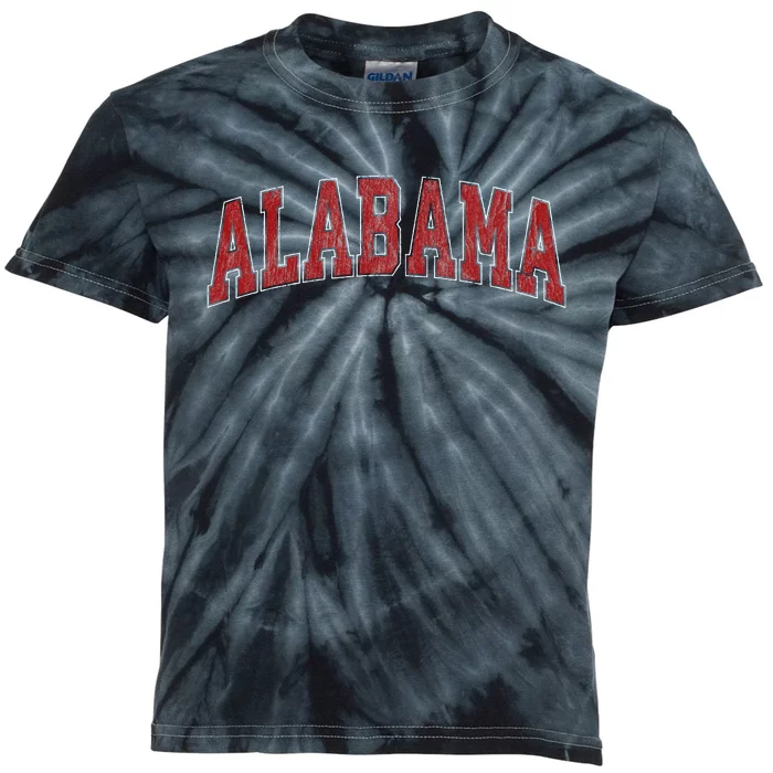 Alabama Al Vintage Sports Design Gifts Kids Tie-Dye T-Shirt