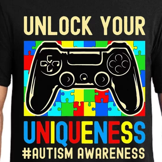 Autism Awareness Video Game Controller Gamer Pajama Set