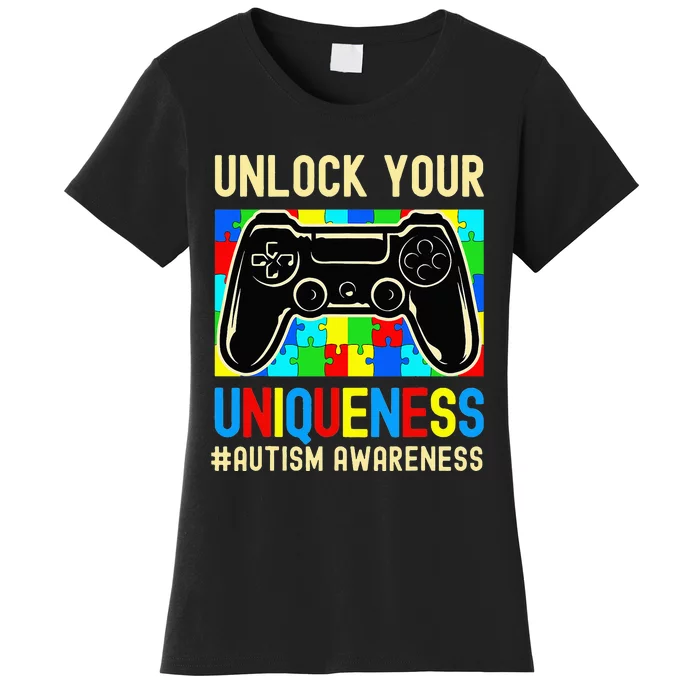 Autism Awareness Video Game Controller Gamer Women's T-Shirt