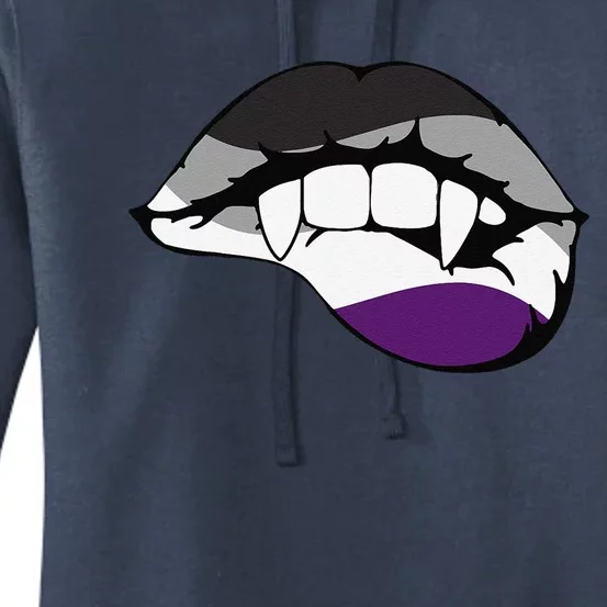 Asexual Ace Vampire Lips Fangs Costume Easy Halloween Gifts Women's Pullover Hoodie