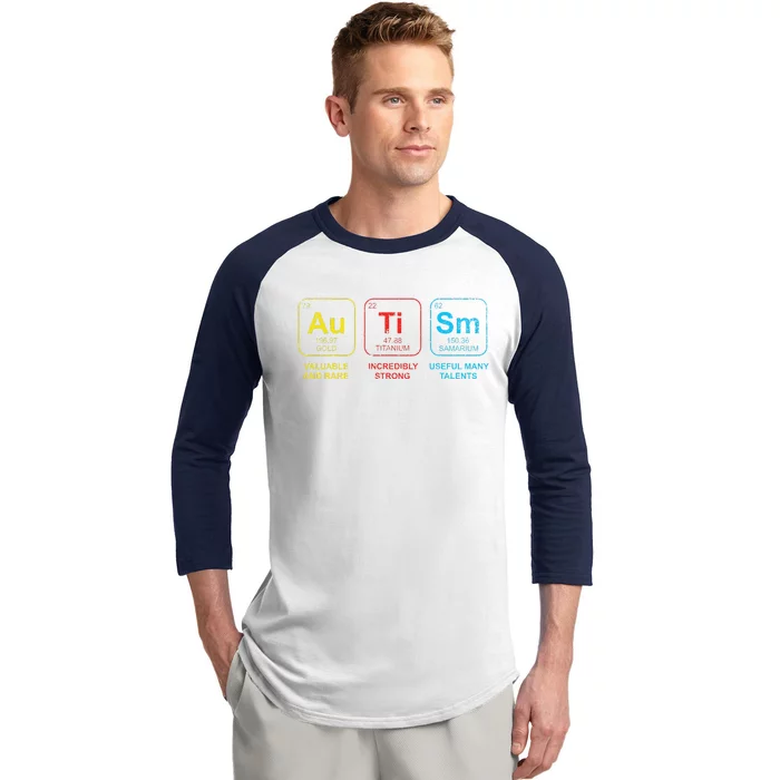 Autism Awareness Women Elements Periodic Table ASD Baseball Sleeve Shirt