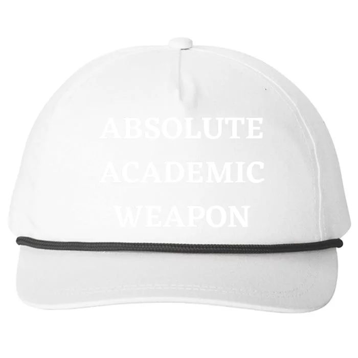 Absolute Academic Weapon Funny Trend Snapback Five-Panel Rope Hat