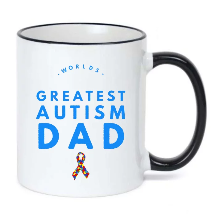 Autism Awareness, Worlds Greatest Autism Dad Black Color Changing Mug