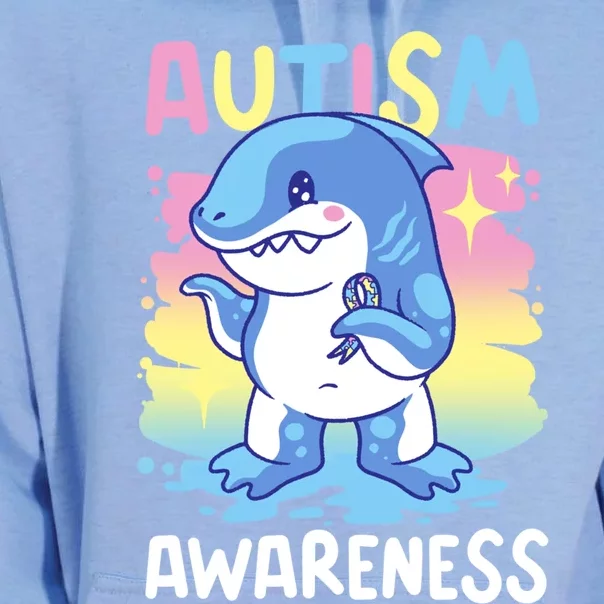 Autism Awareness With A Shark For Autism Gift Unisex Surf Hoodie