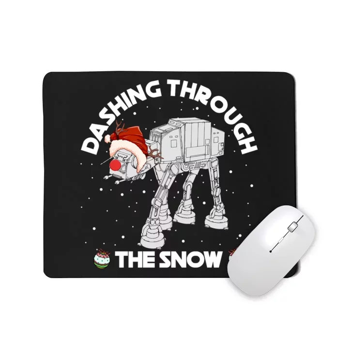 At At Walker Dashing Through The Snow Christmas Funny Mousepad