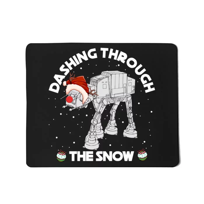 At At Walker Dashing Through The Snow Christmas Funny Mousepad