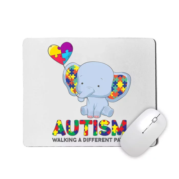 Autism Awareness Walking A Different Path Elephant Mousepad