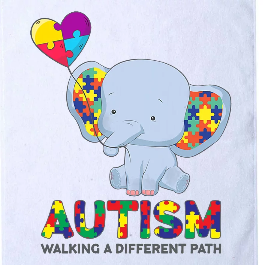 Autism Awareness Walking A Different Path Elephant Platinum Collection Golf Towel