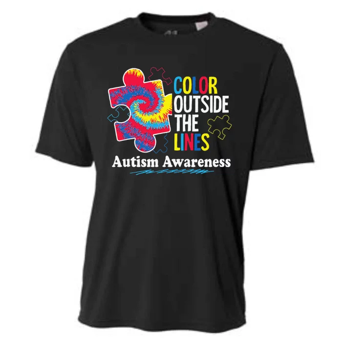 Autism Awarenesss Women Aspergers Puzzle Piece Cooling Performance Crew T-Shirt