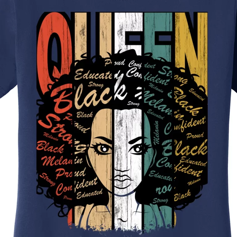 African American Woman Queen Funny African American Girl Women's T-Shirt