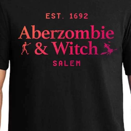 Aberzombie And Witch Est 1692 Salem Cute Gift Pajama Set