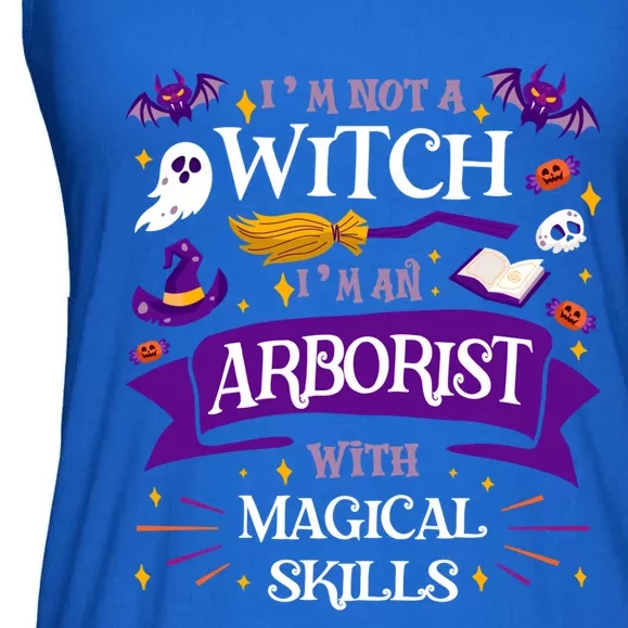 Aint A Witch Arborist With Magical Skills Halloween Great Gift Ladies Essential Flowy Tank