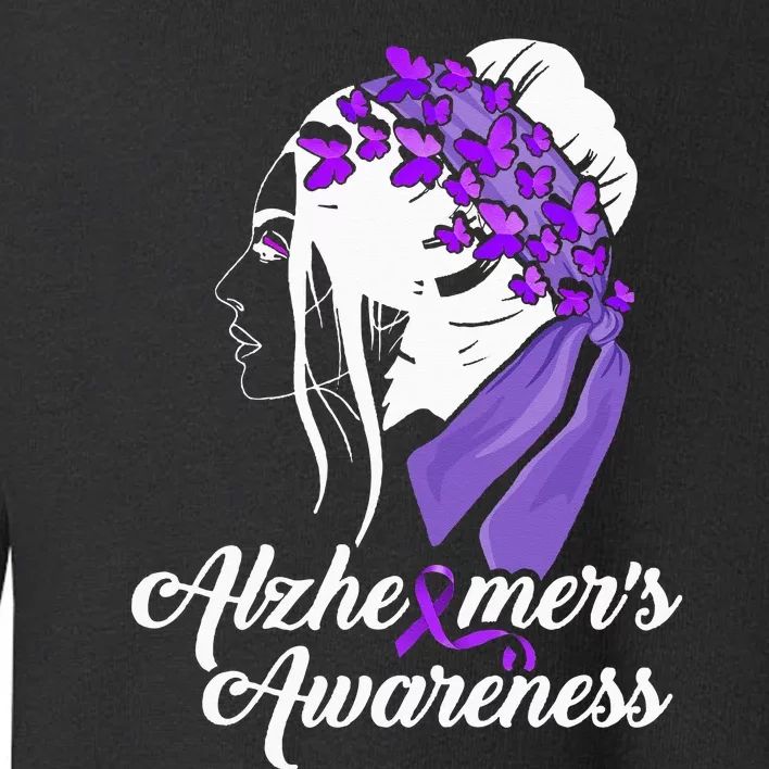 Alzheimer´s Awareness Women Butterfly Toddler Sweatshirt