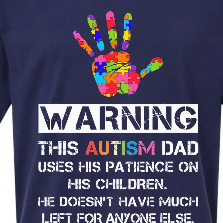 Autism Awareness Warning This Autism Dad Sueded Cloud Jersey T-Shirt