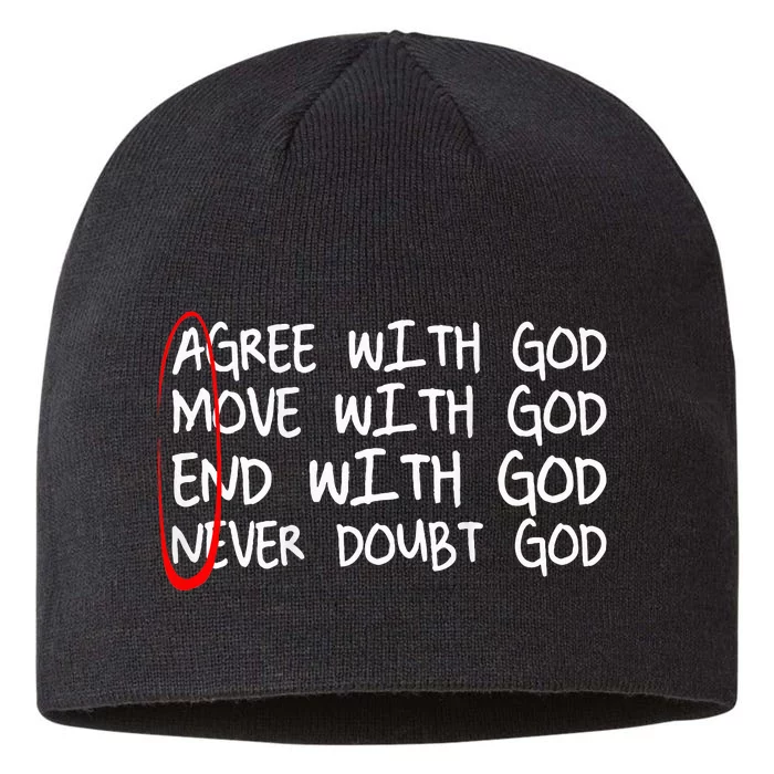 Amen Agree With God Move With God End With God 8 1/2in Sustainable Knit Beanie