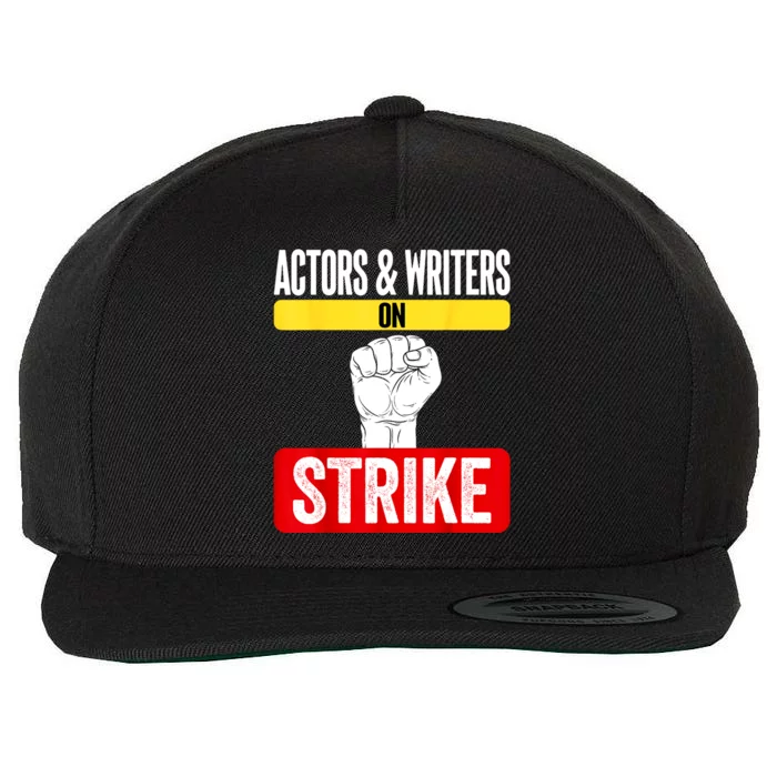 Actors And Writers On Strike I Stand With Writers Guild WGA Wool Snapback Cap