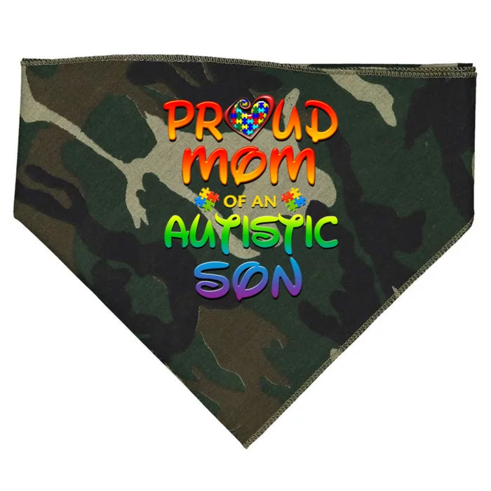 Autism Awareness Wear Proud Mom Of Son USA-Made Doggie Bandana